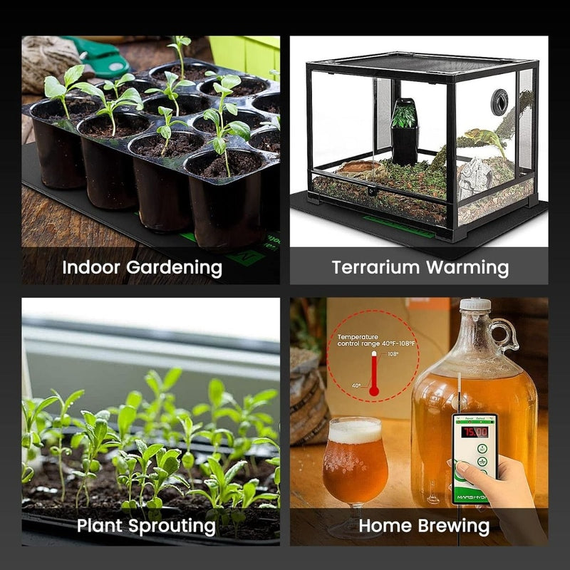 Mars Hydro Seedling Heat Mat Digital Thermostat Combo 48''x20.75'' applications