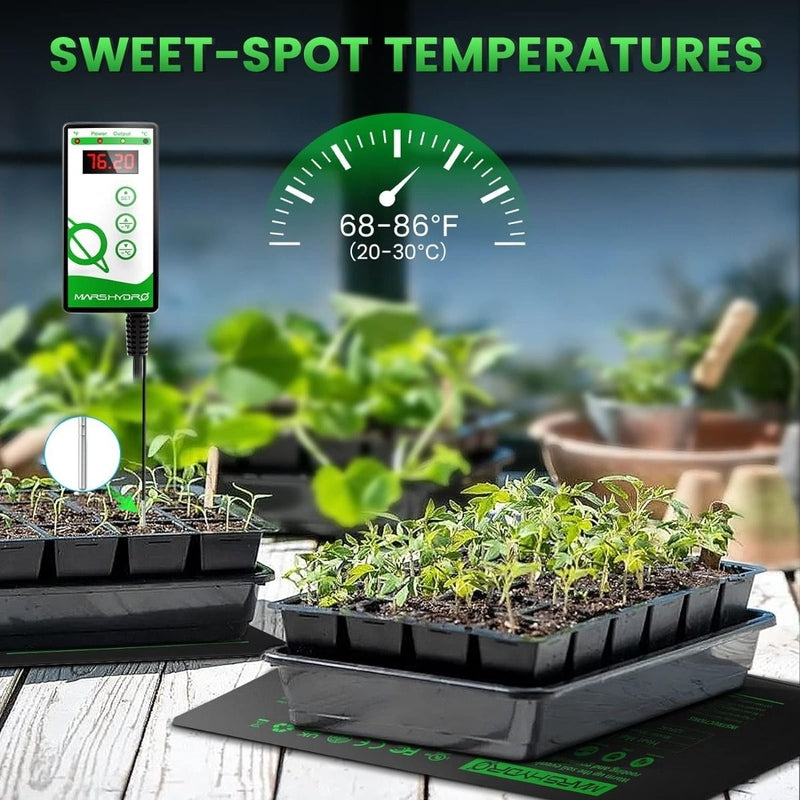 Mars Hydro Seedling Heat Mat Digital Thermostat Combo 48''x20.75'' sweet spot