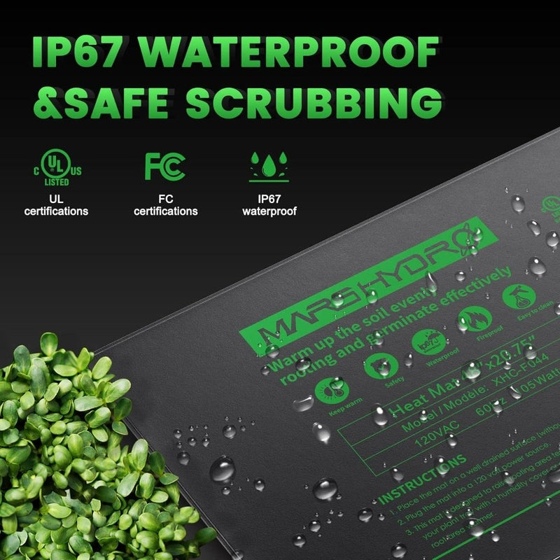 Mars Hydro Seedling Heat Mat Digital Thermostat Combo 48''x20.75'' waterproof