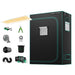 Mars Hydro TSL 2000 LED (24"x 48"x 71") Complete Grow Tent Kit W/ IFresh Full Fan Kit 2x4 front view 