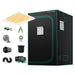 Mars Hydro TSW 2000 LED (48"x 48"x 80") Complete Grow Tent Kit W/ IFresh Full Fan Kit 4x4 front view 