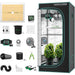 Mars Hydro TS 1000 LED (32"x 32"x 63") Complete Grow Tent Kit 2.7x2.7 front view 