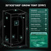 Mars Hydro TS 1000 LED (32"x 32"x 63") Complete Grow Tent Kit 2.7x2.7 tent specifications 