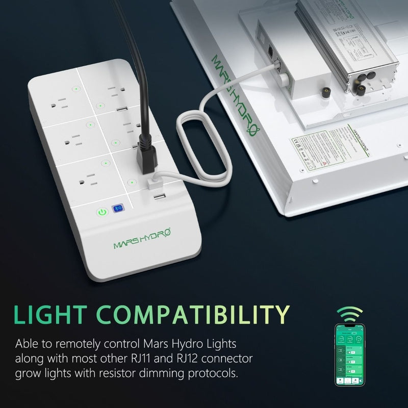 Mars Hydro iHub Smart Power Strip For Smart Indoor Grow light compatibility