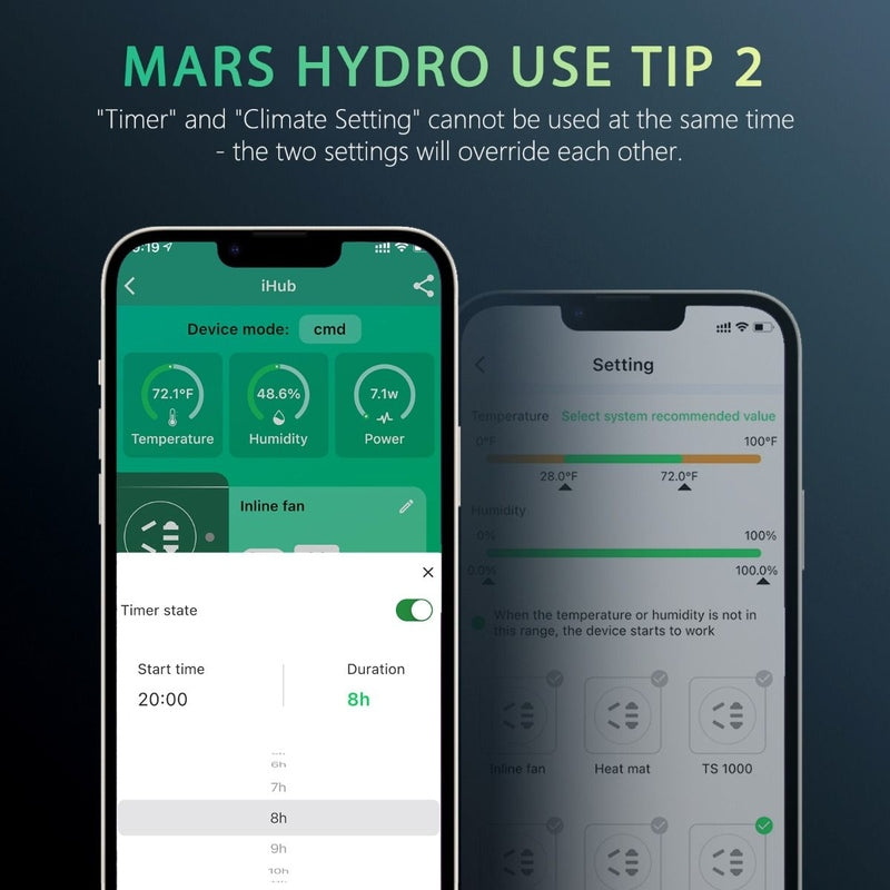 Mars Hydro iHub Smart Power Strip For Smart Indoor Grow use tip 2