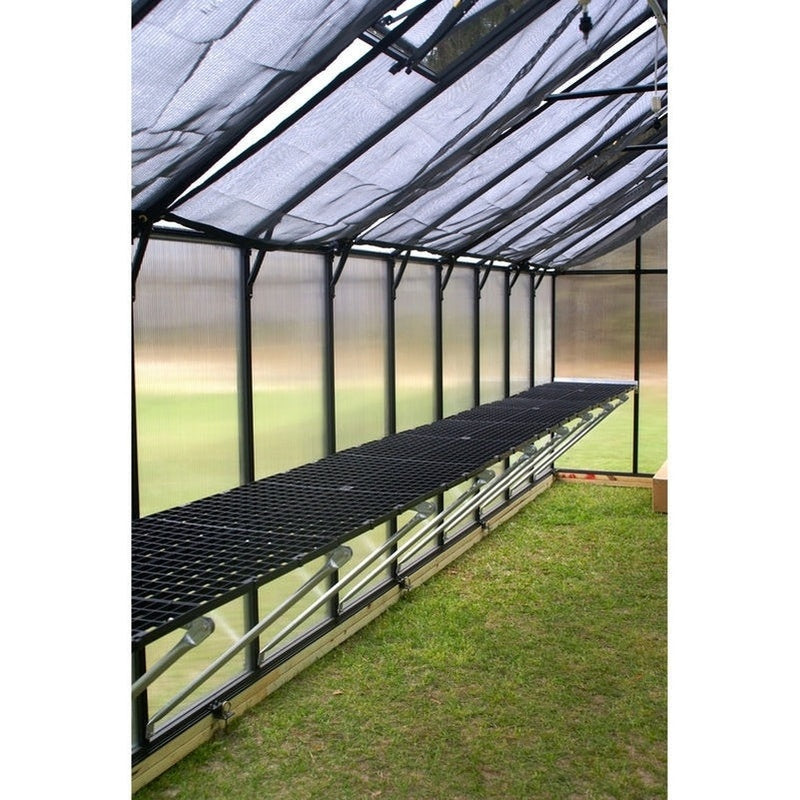 Mont Premium Greenhouse Black Finish 20FT inside shelf 