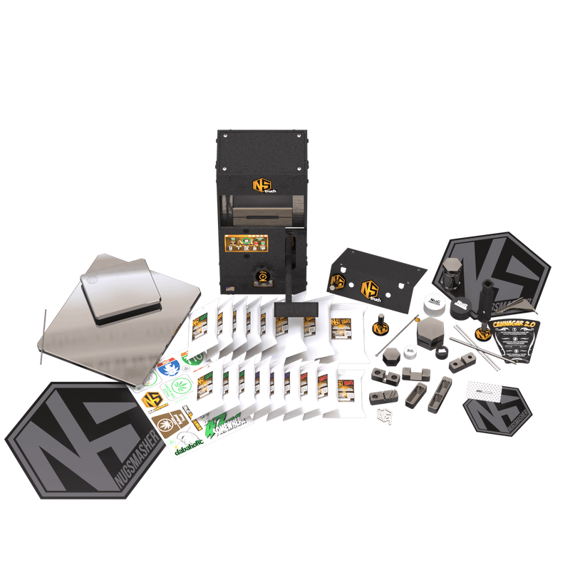 NugSmasher Touch Rosin Press Master Bundle on white background 