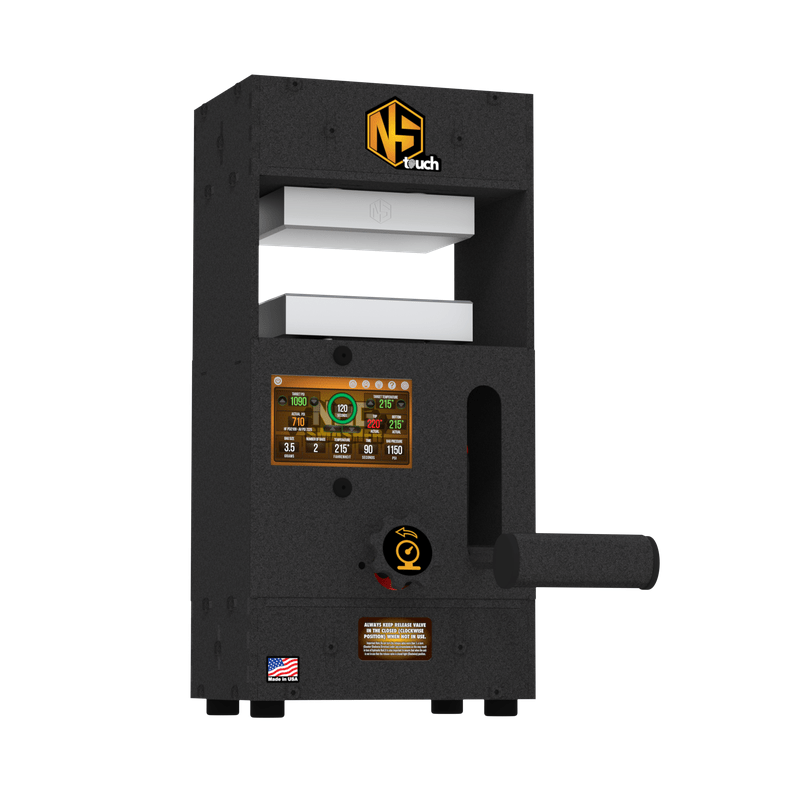 NugSmasher Touch 45 Degree angle Left view with digital display on a white background