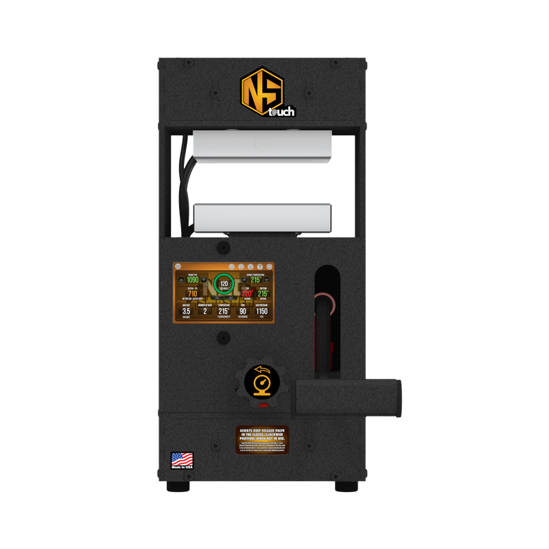 NugSmasher Touch front facing view with a digital display on a white background