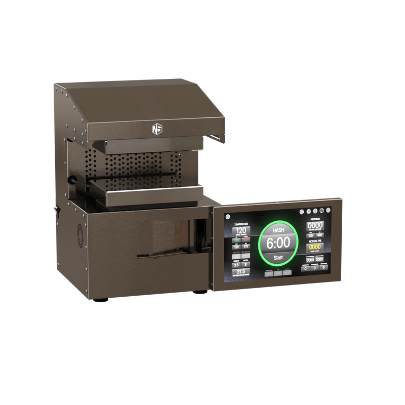 NugSmasher® IQ Pro touch screen extended angled view on white background