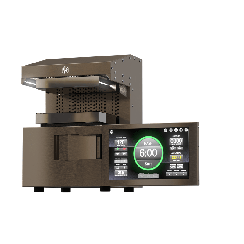 NugSmasher® IQ Pro 45 degree view right with screen extended on white background