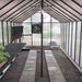 Riverstone MONT Mojave Greenhouse Black Finish with solar Ventilation system indoor view