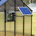 Riverstone MONT Mojave Greenhouse Black Finish with solar Ventilation system view