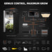 Spider Farmer SF1000 301H EVO Grow Tent Kit with GGS Smart Controller labeled components on a black background