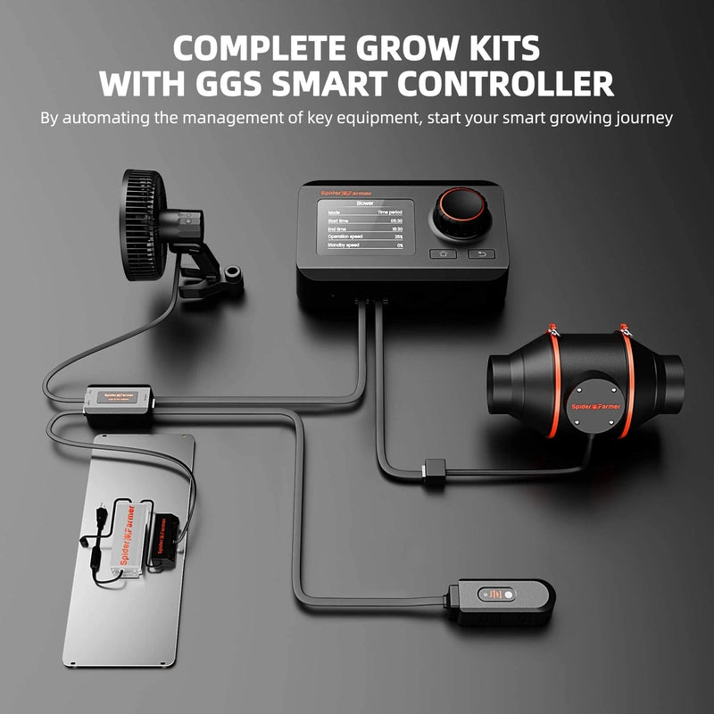 Spider Farmer 2'x4' Complete Grow Tent Kit – SF2000 EVO, GGS Controller & Ventilation System