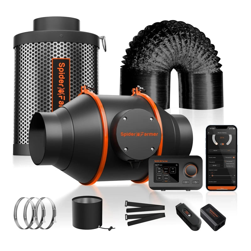 Spider Farmer 2.3'x2.3'x5.2' Smart Grow Tent Kit – SE1500 EVO LED, GGS Controller