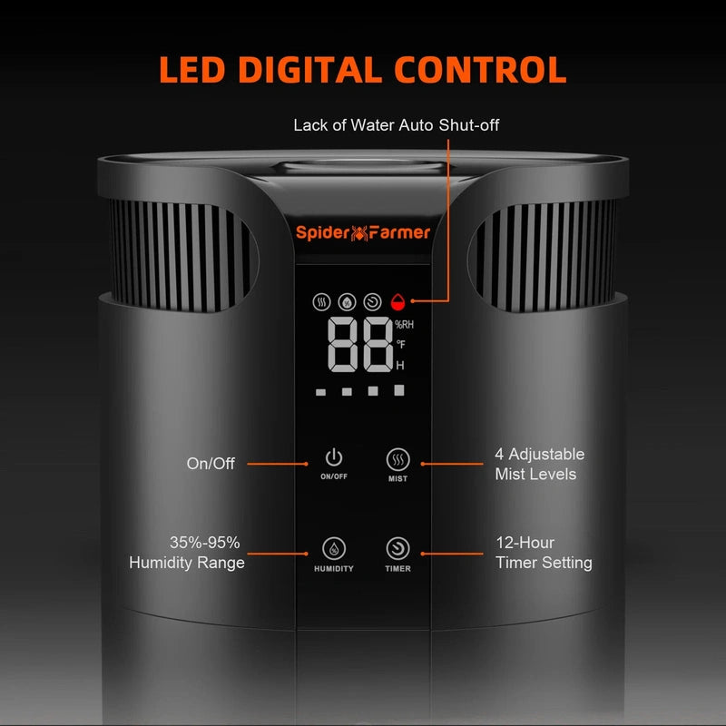 Spider Farmer® 16L Cool Mist Humidifier for Plants digital control
