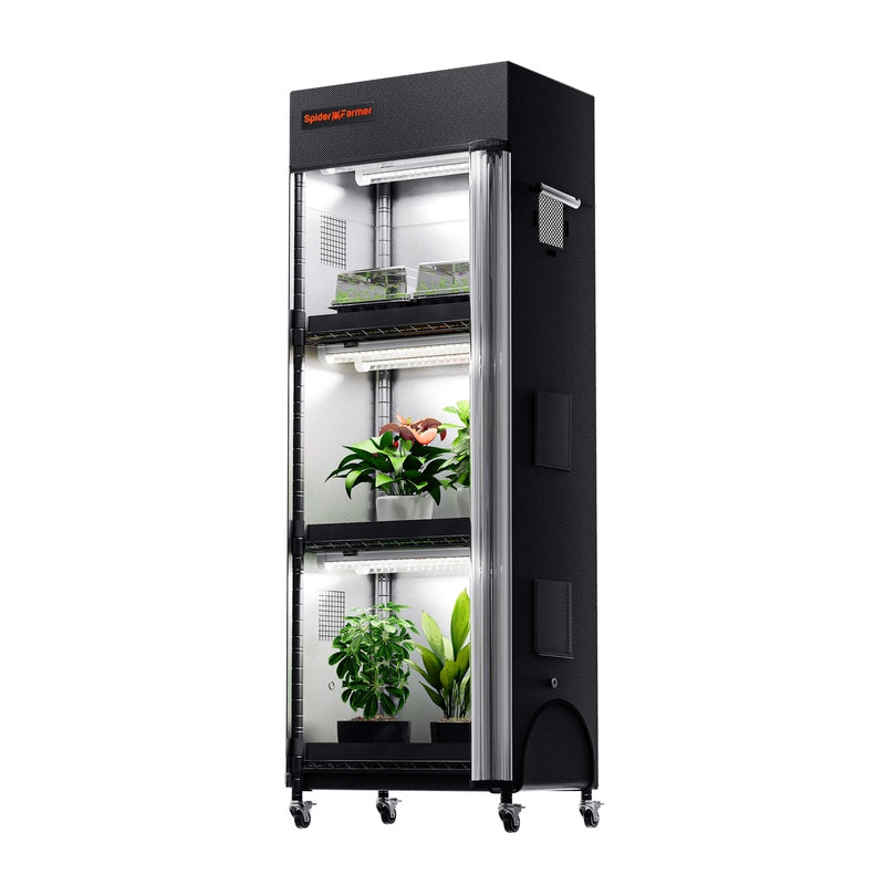 Spider Farmer 4 Tier Plant Stand + 6 x 9W LED Light Bars + 1' x 1' 4