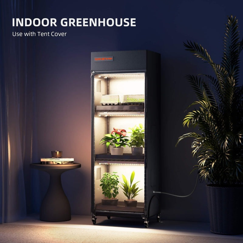 Spider Farmer 4 Tier Plant Stand With Grow Lights 54W , Plant Shelf W/ Tent for Indoor Plant / Greenhouse lifestyle image 