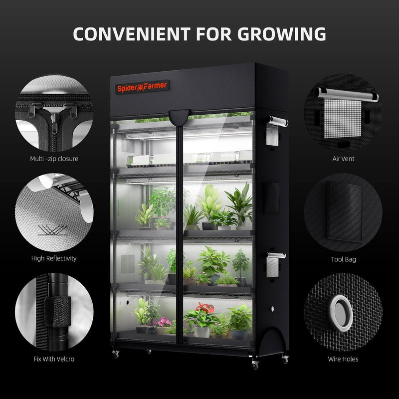 Spider Farmer 6 Tier Plant Stand With Grow Lights 220W , Plant Shelf W/ Tent for Indoor Plant / Greenhouse features #3 