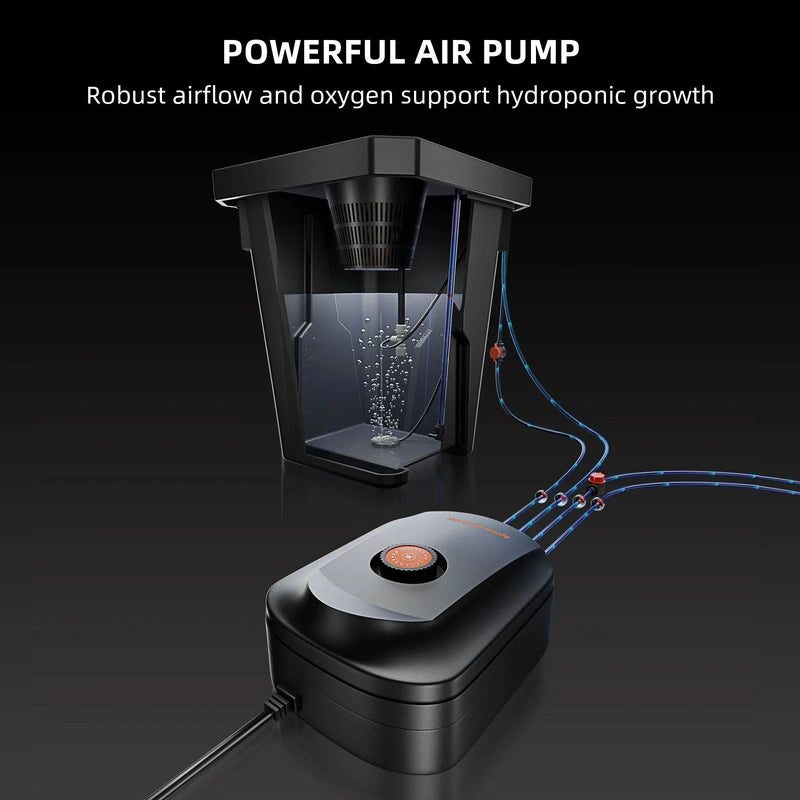 Spider Farmer DWC Hydroponics Grow System with Top Drip Kit 7 Gallon Deep Water Culture with 8W Air Pump 2 Buckets features