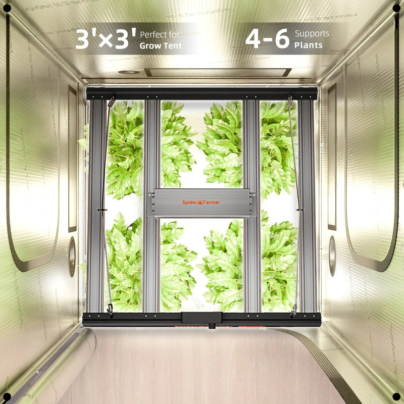 Spider Farmer G-3000 CP Complete Grow Tent Kit top down view