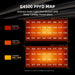 Spider Farmer G4500 Smart Hydroponic DWC Grow Tent Kit W/ Ventilation System / Thermostat Controller 2x4 PPFD Map