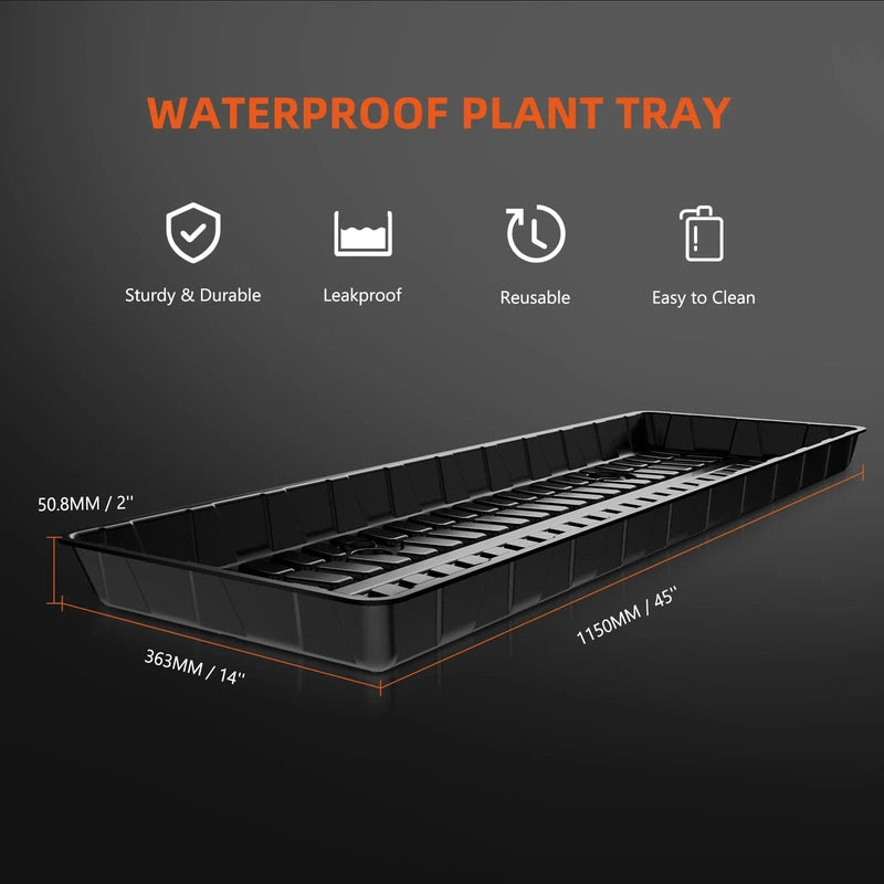 Spider Farmer Glow80 80W LED Grow Light And Metal Plant Stand with Plant Trays water proof plant tray