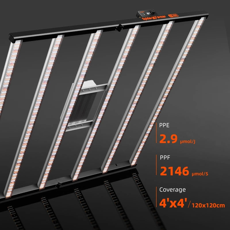 Spider Farmer SE-7000 LED Grow Light 730W ppe/ coverage.