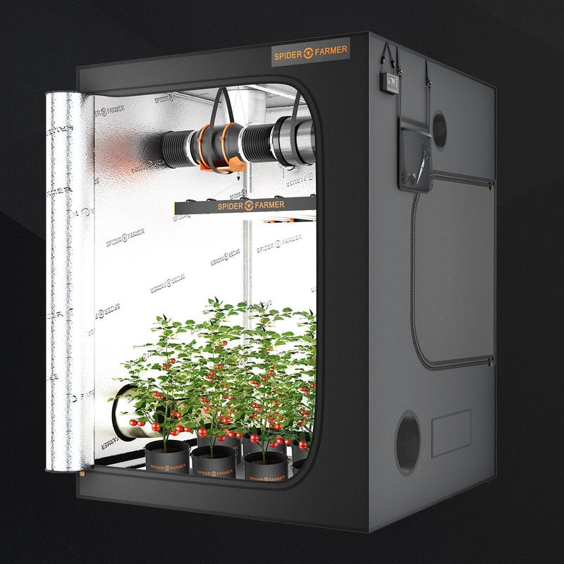 Spider Farmer SF-150cm x 150cm x 200cm Indoor Grow Tent 5x5 front view open