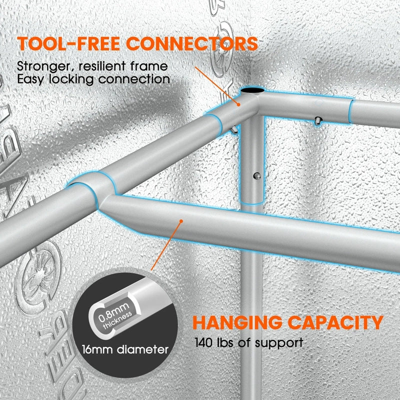 Spider Farmer SF-150cm x 300cm x 200cm Indoor Grow Tent 5x10 connectors