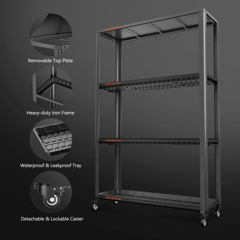 Spider Farmer SF-600 grow shelf 3 tier details