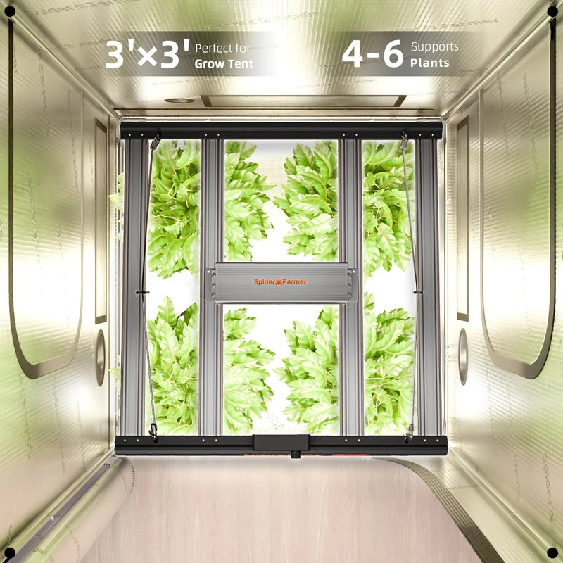 Spider Farmer SF-G3000 LED Grow Light 300W kit top view