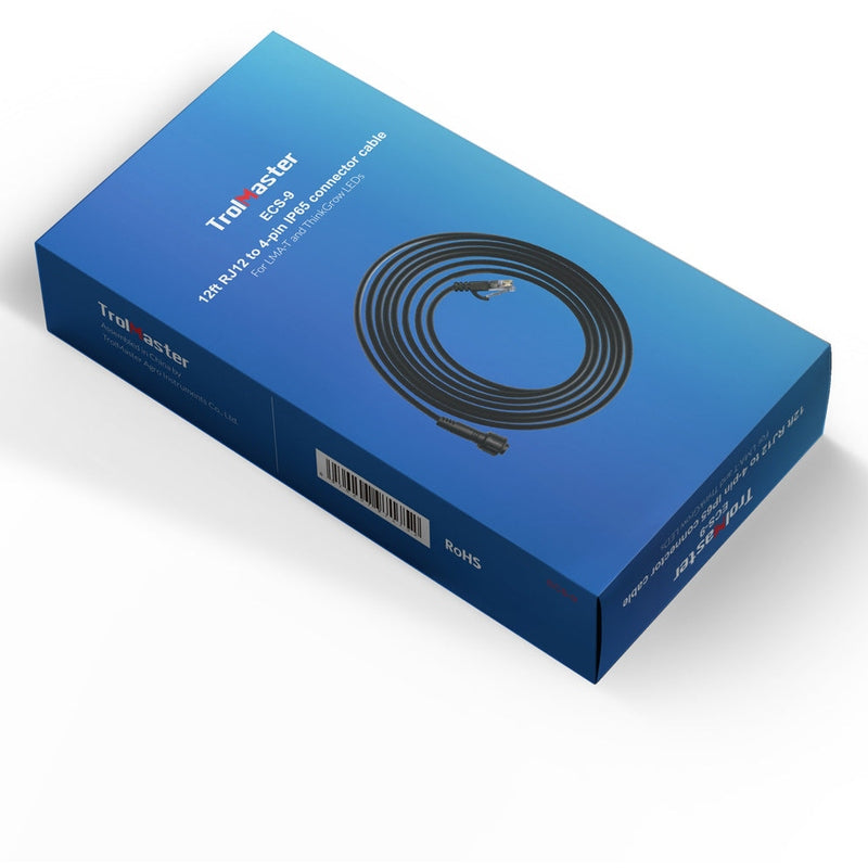 TrolMaster 12ft RJ12 to 4-pin IP65 Connector Cable (ECS-9)