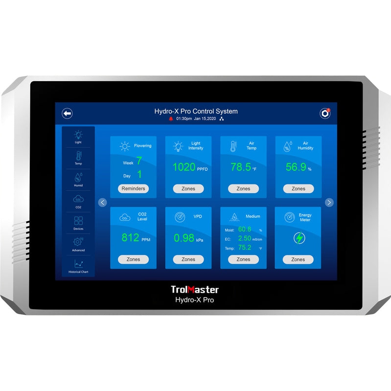 TrolMaster Hydro-X PRO Environmental Control System with 4-in-1 Sensor (HCS-2) front view close up