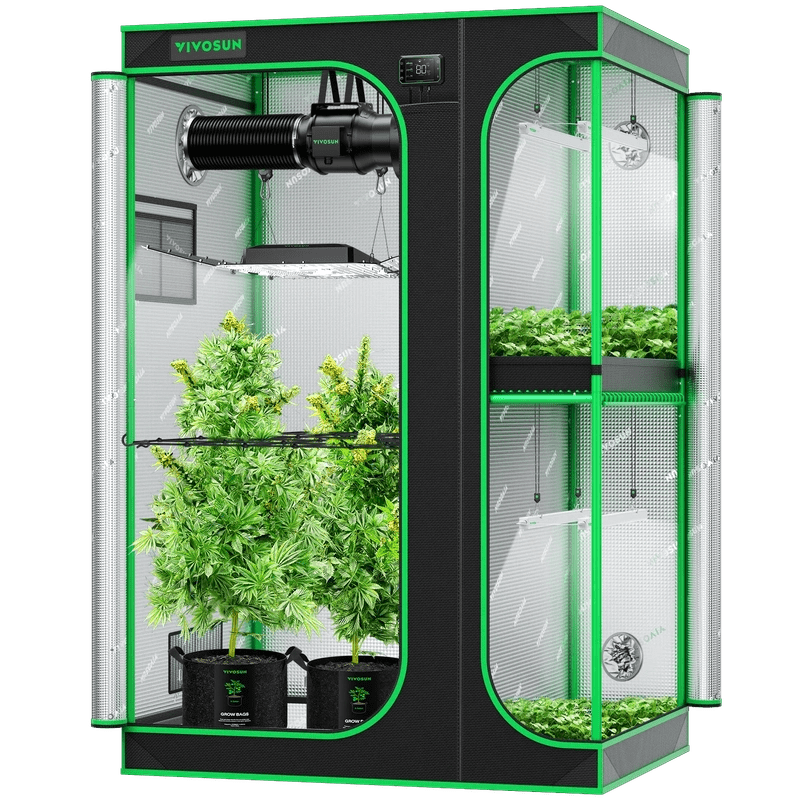 Vivosun Smart 2-In-1 Grow Tent Kit GIY-SGS-54 4x5, 4-Plant Complete System kit front view #2 