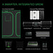 Vivosun Smart 2-In-1 Grow Tent Kit GIY-SGS-54 4x5, 4-Plant Complete System kit includes showing what is in the kit 