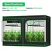 Vivosun Smart Grow Tent Kit GIY-SGS-105 Pro 5x10, 12-Plant Complete System specifications 