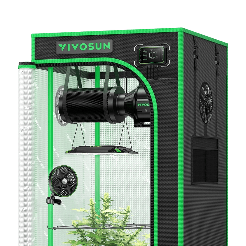 grow tent 2x2 2x2 Smart Grow Tent Kit,4-Plant Kit,Full Spectrum 100W AeroLight LED Grow Light with Ventilation Combo