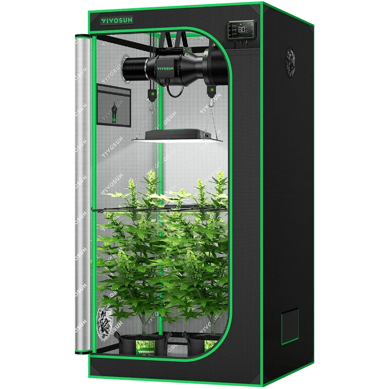 Vivosun Smart Grow Tent Kit GIY-SGS-27 2.7x2.7, 2-Plant Complete System front view #2 