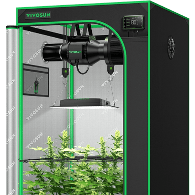 Vivosun Smart Grow Tent Kit GIY-SGS-27 2.7x2.7, 2-Plant Complete System front view 