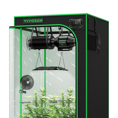 Vivosun Smart Grow Tent Kit GIY-SGS-27 Pro 2.7x2.7, 2-Plant Complete System front view 