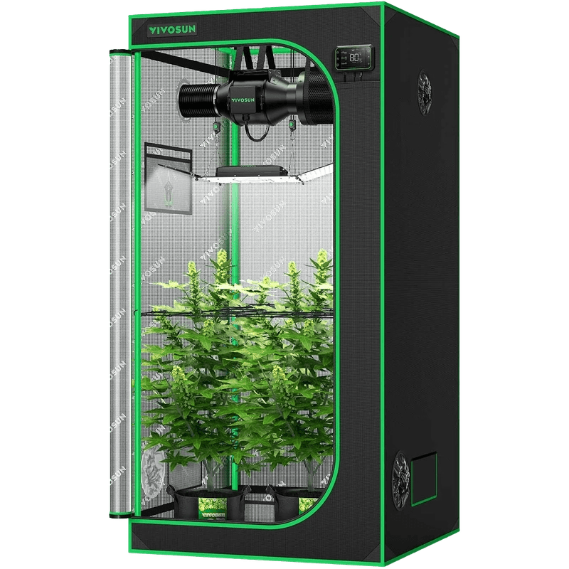 Vivosun Smart Grow Tent Kit GIY-SGS-33 3x3, 3-Plant Complete System front view #2 