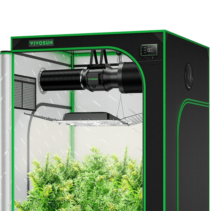 2x2 grow tent kit Smart Grow Tent Kit GIY-SE-44 4x4, 4-Plant Complete System, with WiFi E42A Controller, 2x 200W AeroLight Wing SE LED Grow Light, and 6-inch AeroZesh
