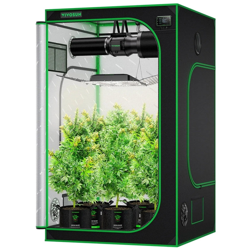 Vivosun Smart Grow Tent Kit GIY-SGS-44 4x4, 4-Plant Complete System 400W AeroLight front view #2 