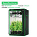 Vivosun Smart Grow Tent Kit GIY-SGS-44 4x4, 4-Plant Complete System 400W AeroLight specifications 