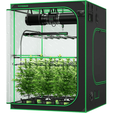 Vivosun Smart Grow Tent Kit GIY-SGS-55FD 5x5, 6-Plant Complete System front view 