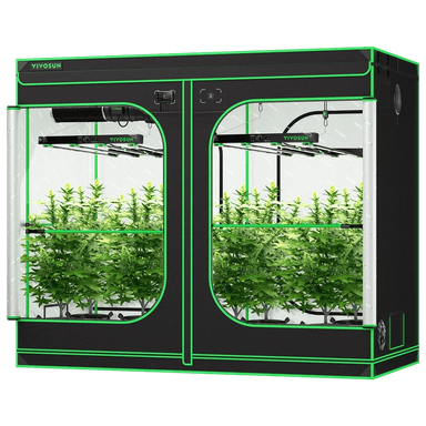 Vivosun Smart Grow Tent Kit GIY-SGS-84 Pro 4x8, 8-Plant Complete System 2x 450W VSFD4500 front view 