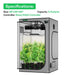 Vivosun Smart Grow Tent Kit GIY-SGS-G44 4x4, 4-Plant Complete System kit specifications 