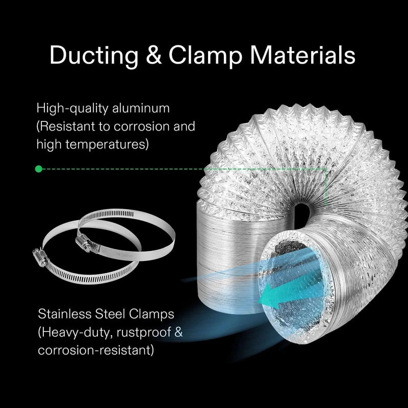 Vivosun Standard Grow Tent Kit GIY-105 5x10, 12-Plant Complete System kit ducting features 